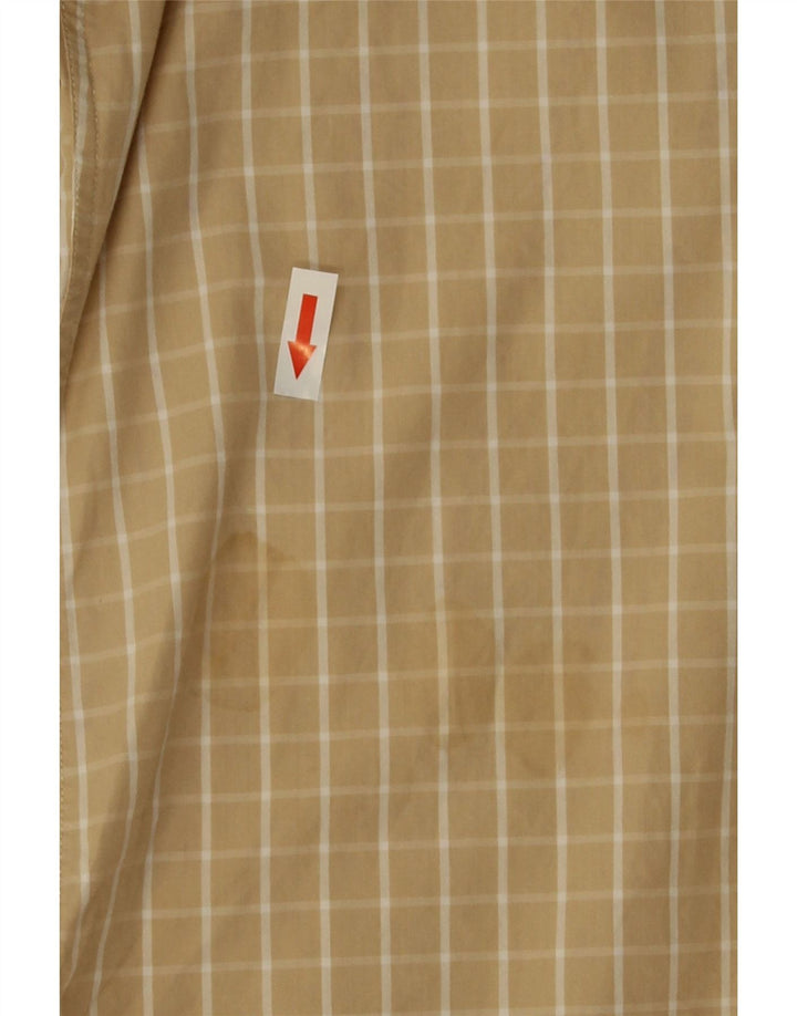 Camicia da uomo Tommy Hilfiger taglia 15 cotone a quadri beige medio