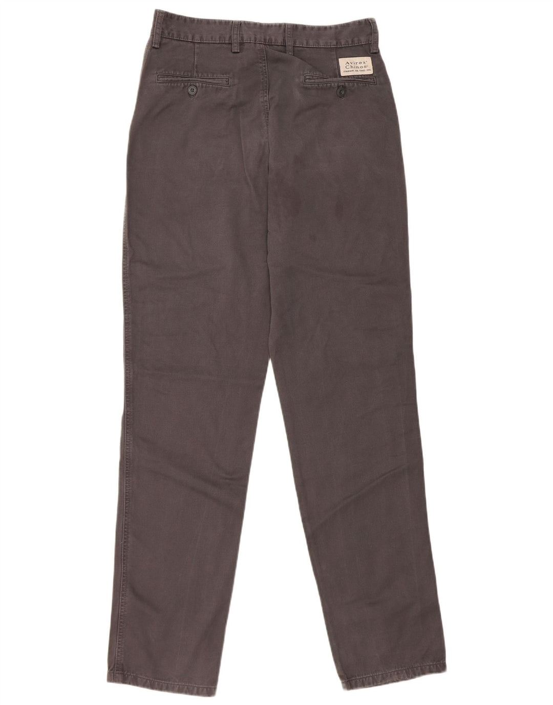 Pantaloni chino slim da uomo Avirex W30 L34 cotone grigio