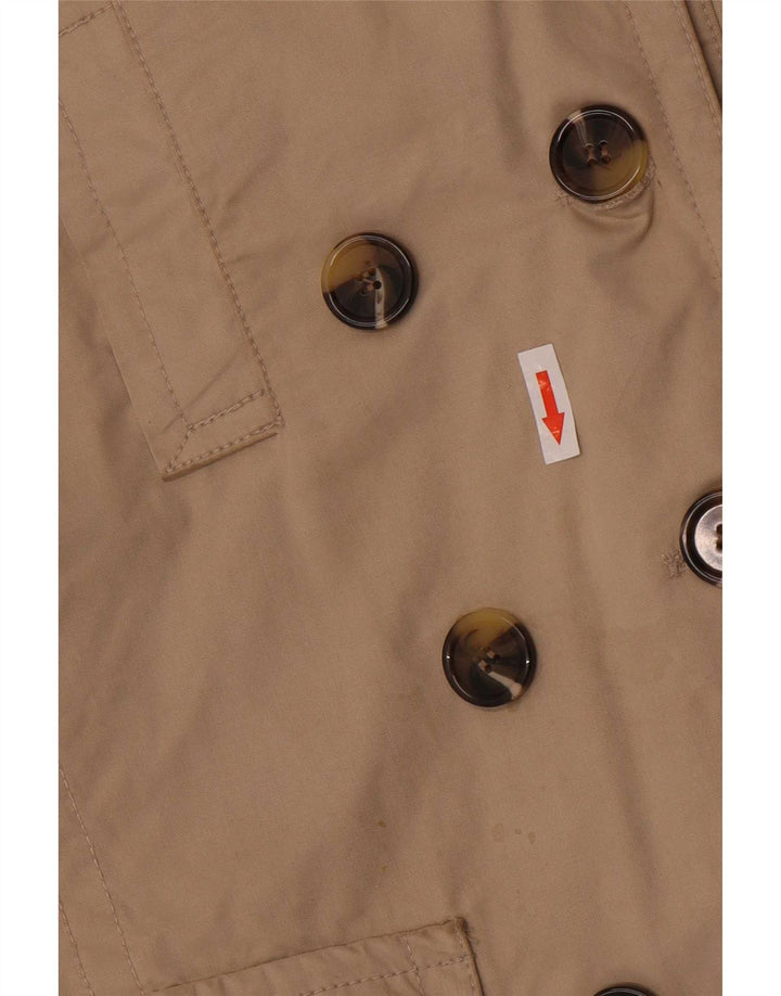 Trench corto doppiopetto da donna Massimo Dutti UK 14 Beige medio
