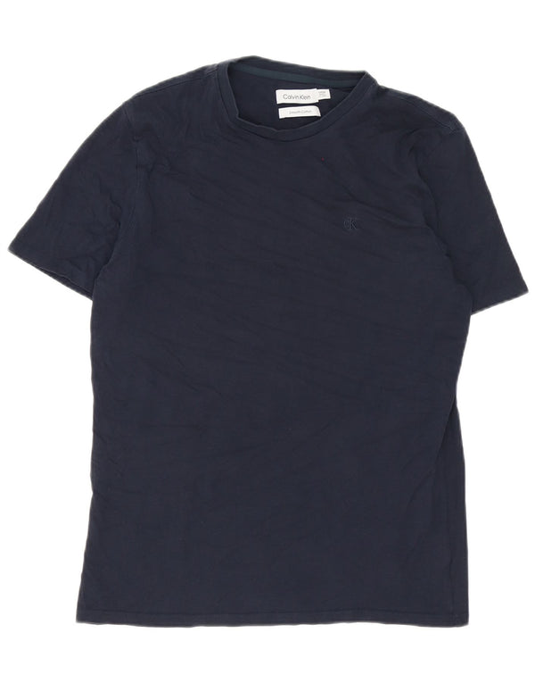 T-shirt da uomo Calvin Klein Top Small in cotone blu navy