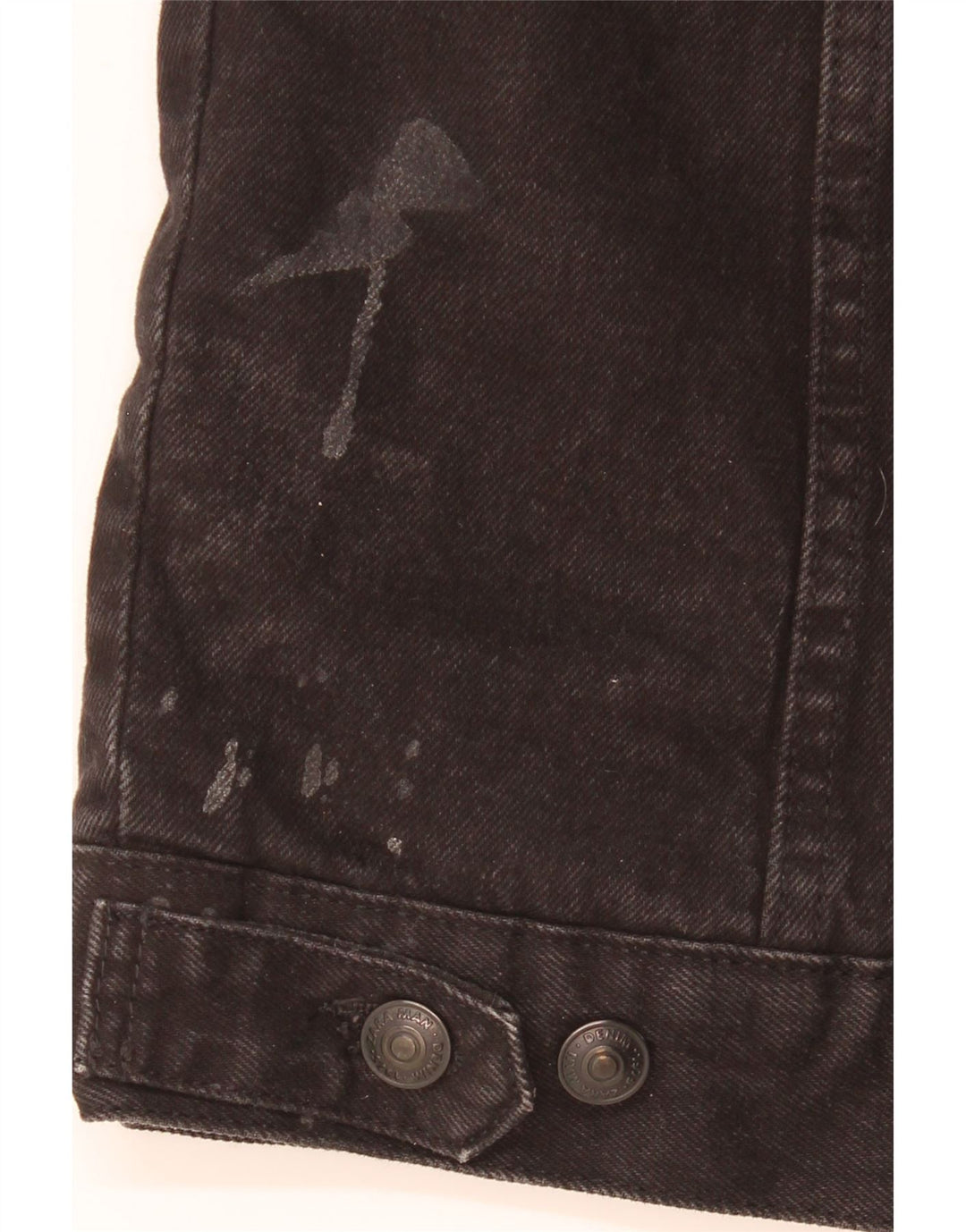Giacca Zara da uomo in denim sherpa UK 42 XL poliestere nero