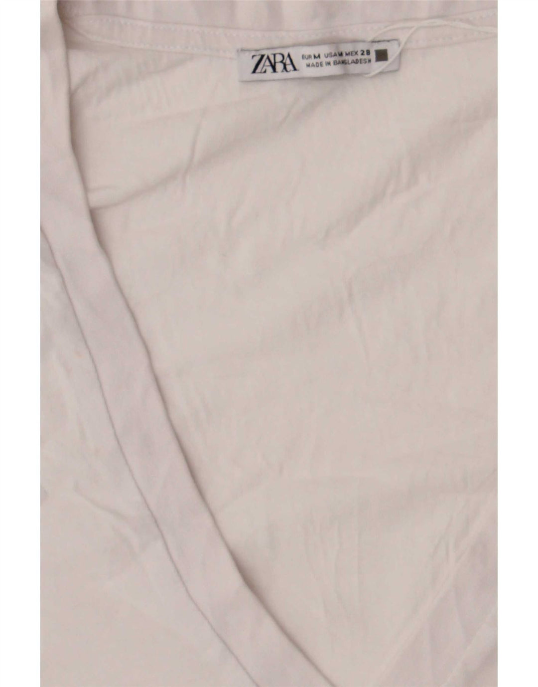 T-shirt Zara da donna Top UK 14 bianca media