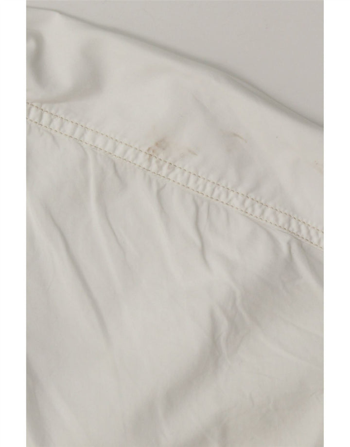 Camicia oversize da donna Benetton UK 10 piccola in cotone bianco