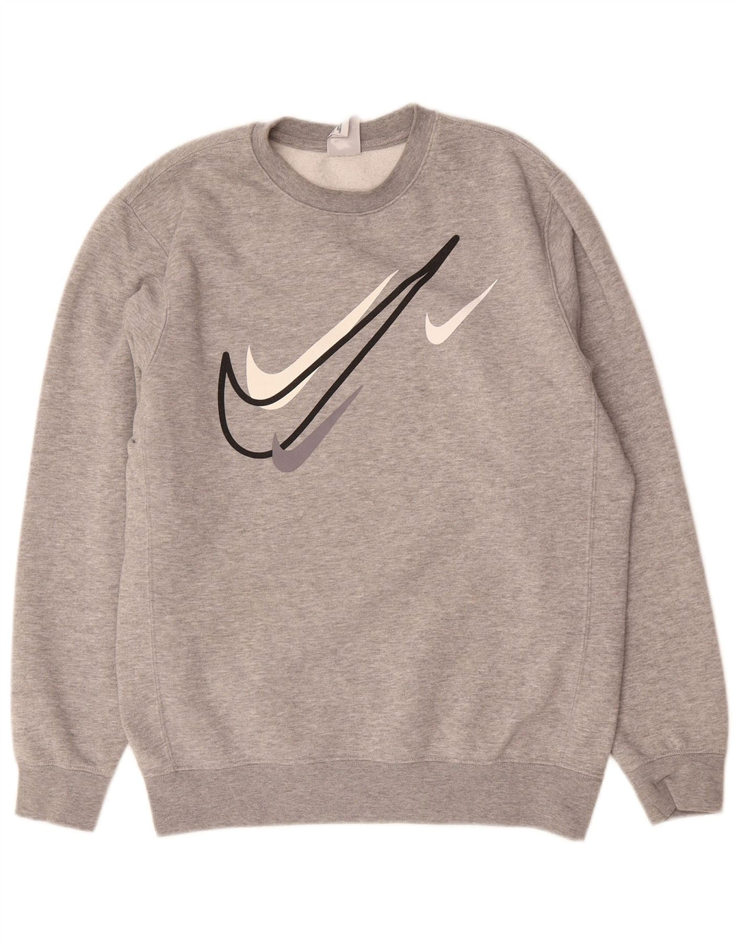 Felpa grafica da uomo Nike Felpa in cotone grigio medio