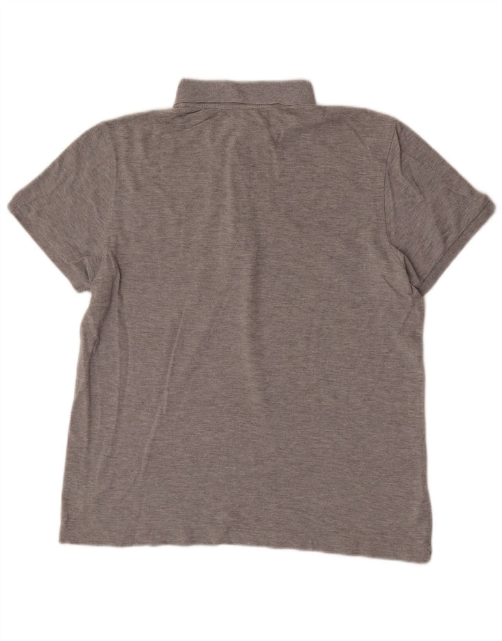 Polo da uomo Lotto Large in cotone mélange grigio