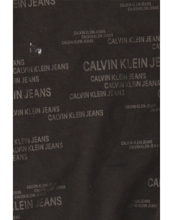 CALVIN KLEIN JEANS Mens Graphic T-Shirt Top Medium Black Cotton Vintage Calvin Klein Jeans and Second-Hand Calvin Klein Jeans from Messina Hembry 