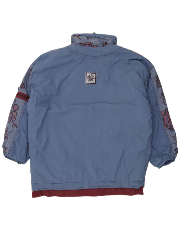 Giacca da sci anorak oversize da uomo Canyon UK 40 Large Blue Floral Polyamide