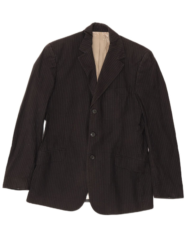 Just Cavalli Giacca Blazer da Uomo a 3 Bottoni IT 48 Cotone Medio a Righe Nere