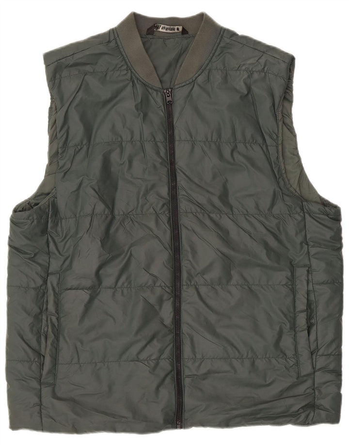 Gilet imbottito da uomo Zara UK 40 grande verde poliestere