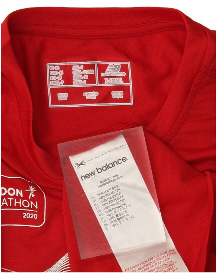 T-shirt grafica da uomo New Balance Top XS rosso poliestere