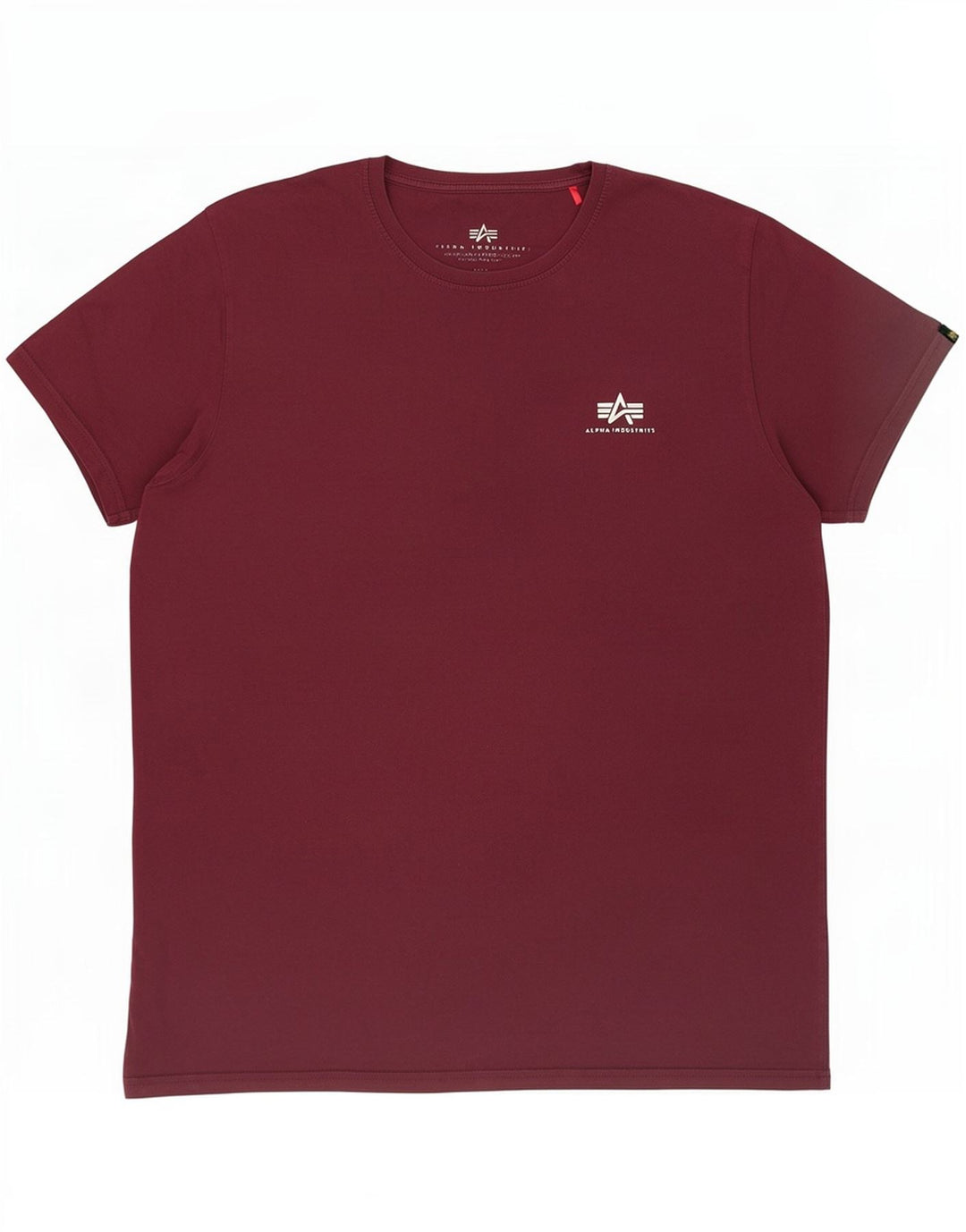 T-shirt grafica da uomo Alpha Industries Top in cotone bordeaux medio