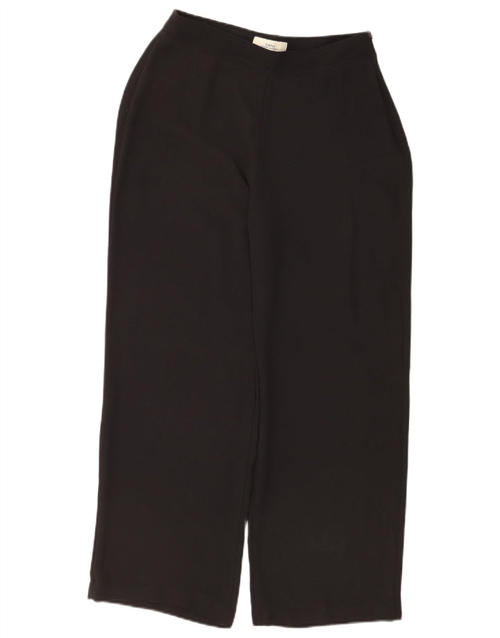 Pantaloni corti vestibilità ampia da donna Zara EU 40 medi W30 L26 poliestere nero