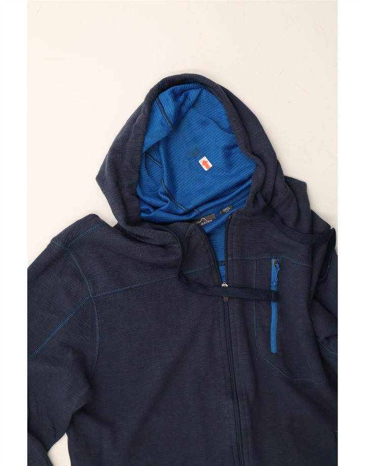 EDDIE BAUER Mens Zip Hoodie Sweater Medium Navy Blue Cotton Vintage Eddie Bauer and Second-Hand Eddie Bauer from Messina Hembry 