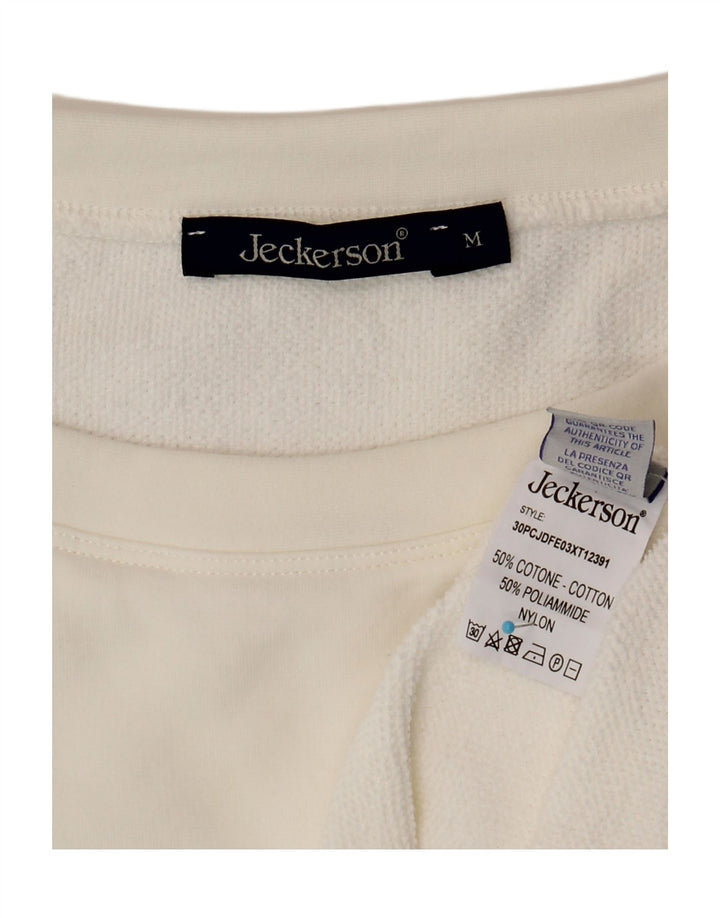 T-shirt da donna Jeckerson Top UK 14 cotone bianco medio