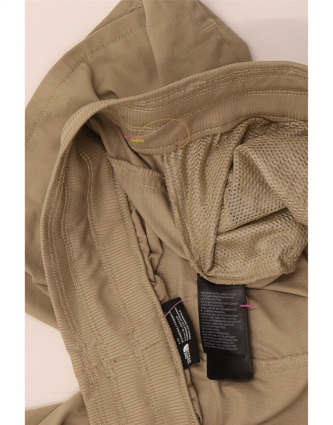 Pantaloncini sportivi da uomo The North Face grandi in nylon beige