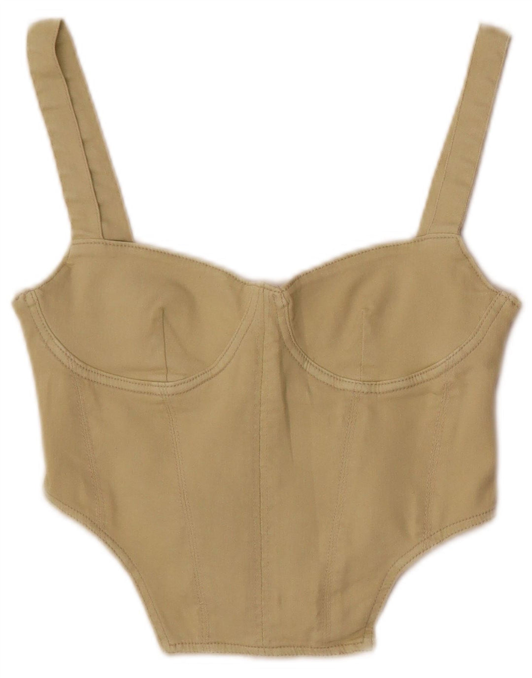 Top a corsetto da donna Zara UK 8 piccolo verde