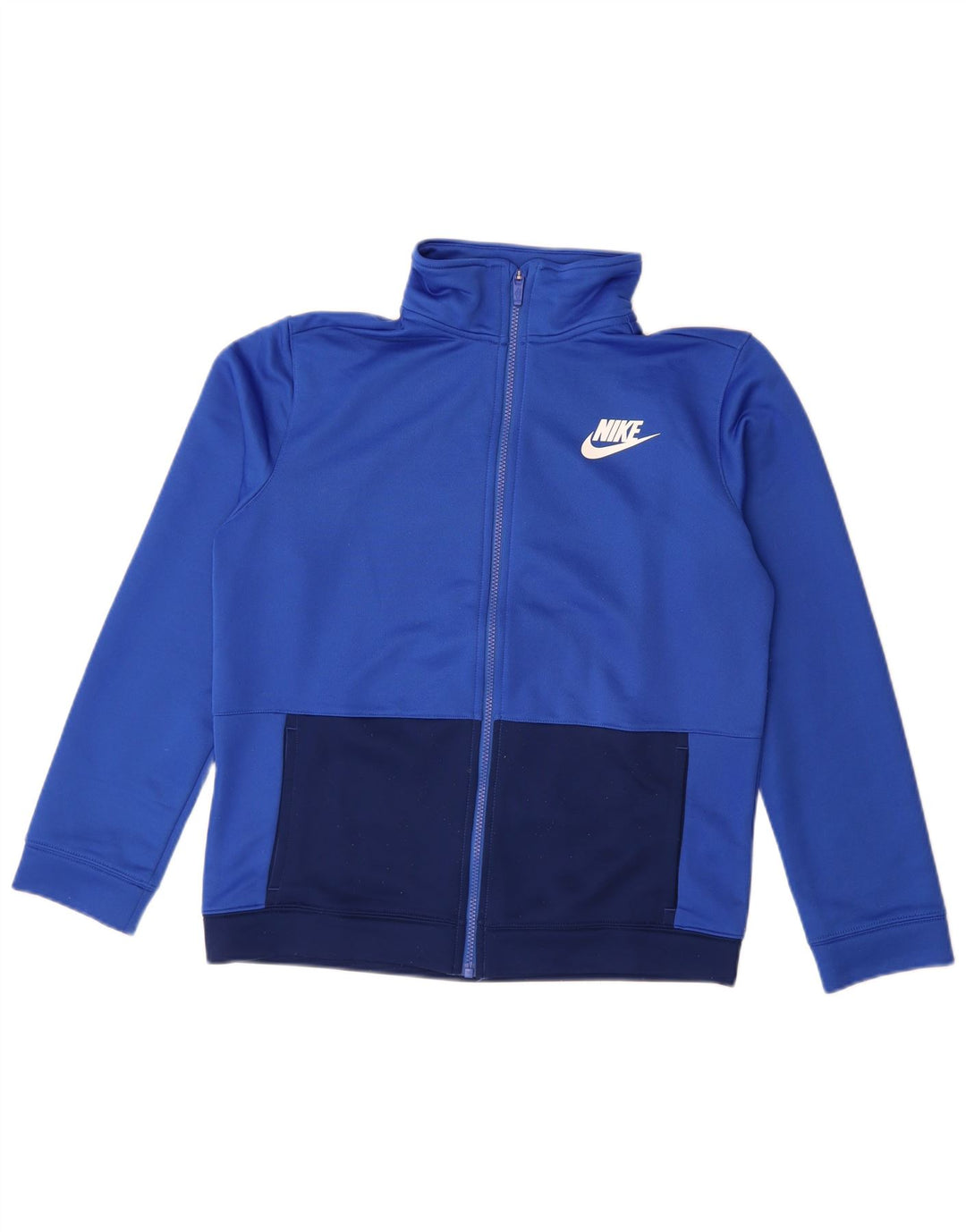 Giacca superiore della tuta da ragazzo Nike 13-14 anni XL Blu Colourblock Poliestere