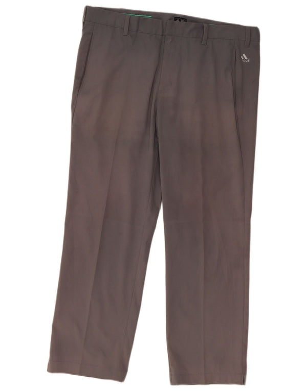 Pantaloni chino dritti da uomo Adidas W38 L29 poliestere grigio