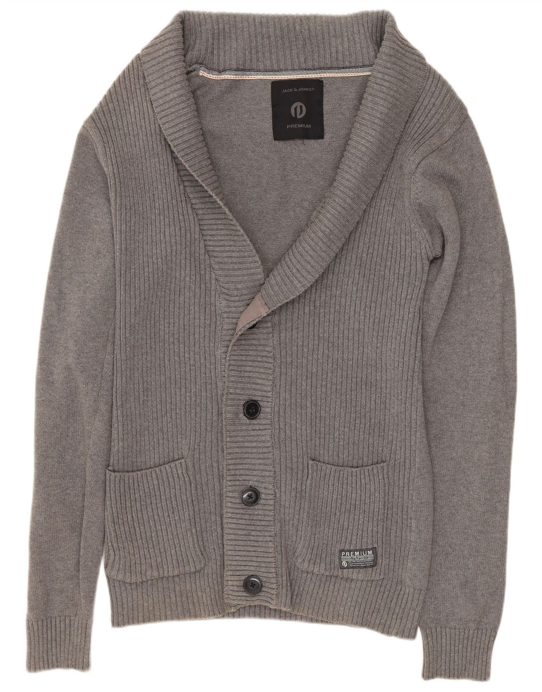 JACK & JONES Maglione cardigan da uomo piccolo grigio