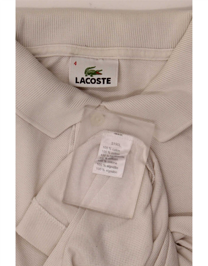 Polo da uomo Lacoste taglia 4 media in cotone bianco