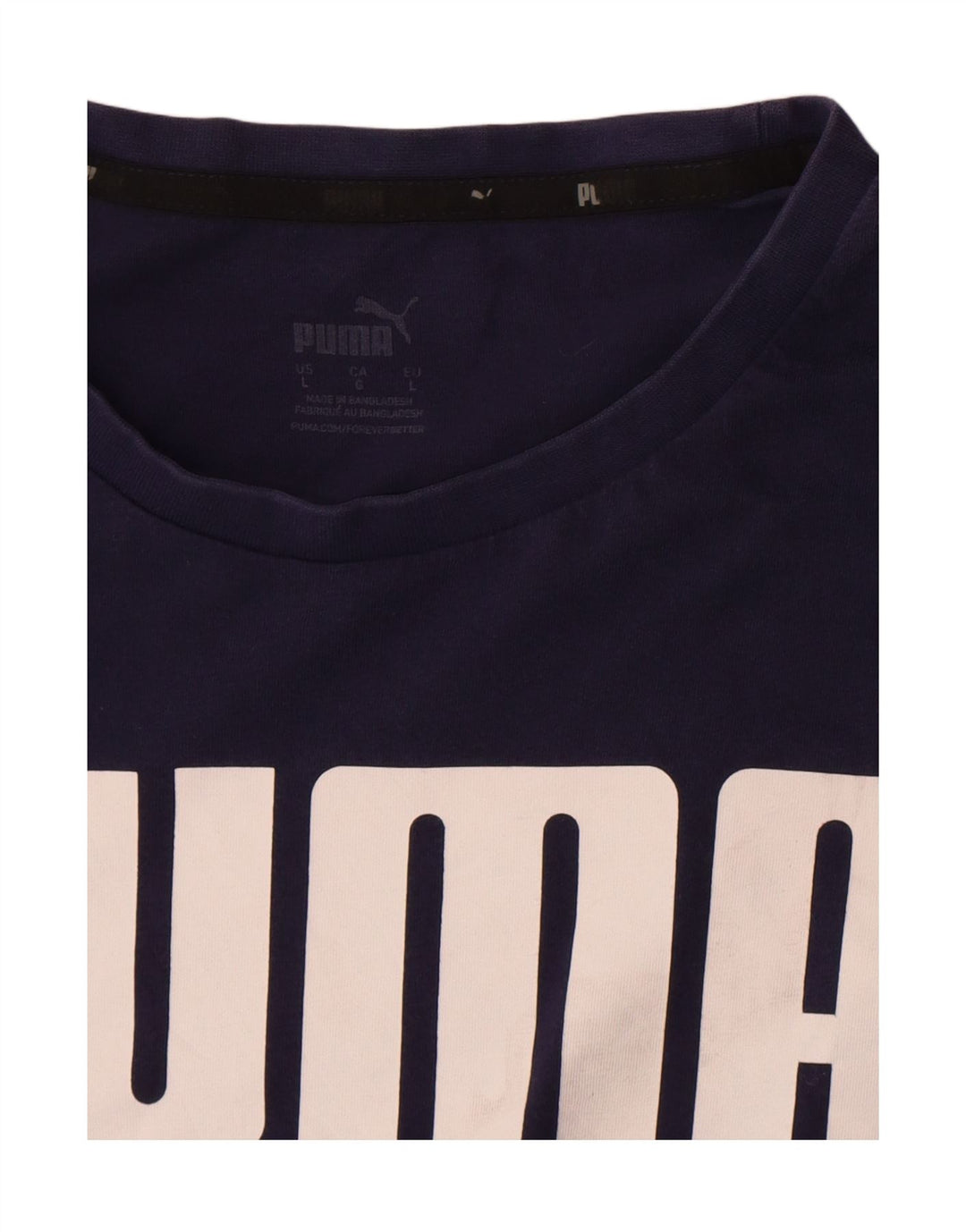 T-shirt grafica da uomo Puma Top Large Blu Navy