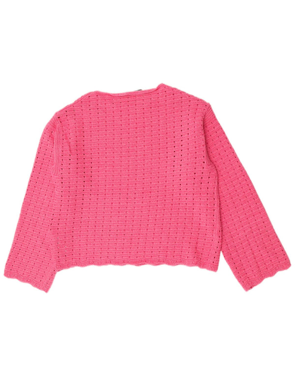 Maglione da donna Marks & Spencer con scollo a barca corto UK 14 Rosa medio