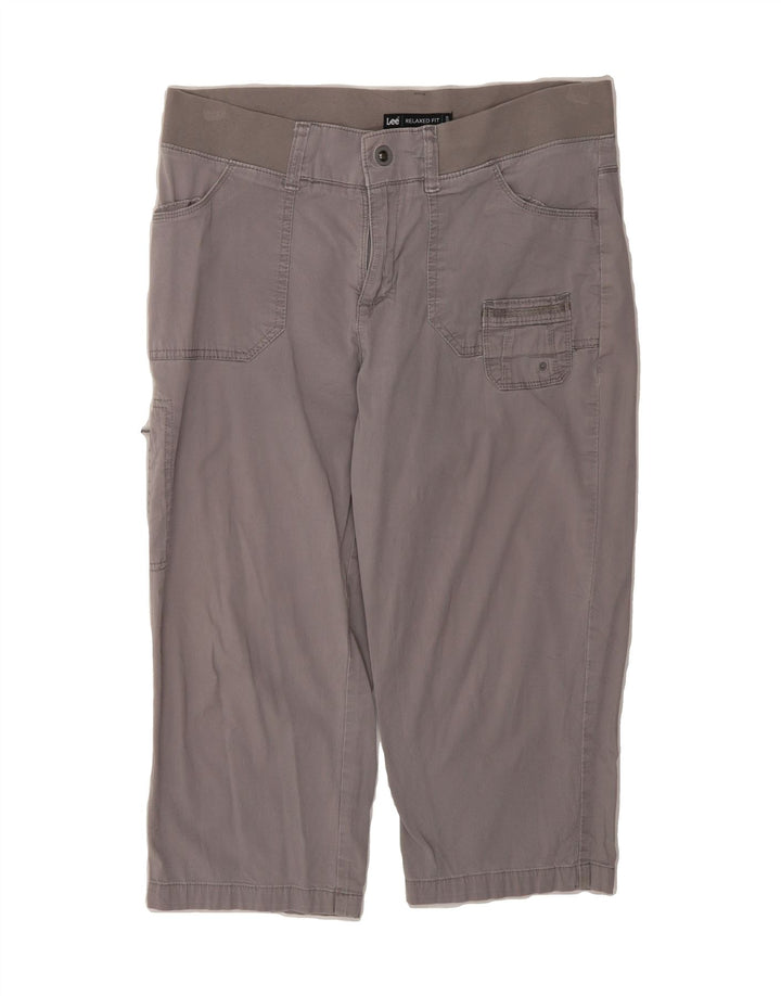 LEE Womens Relaxed Fit Cargo Bermuda Shorts US 10 Large W32 Grey Cotton Vintage Lee and Second-Hand Lee from Messina Hembry 