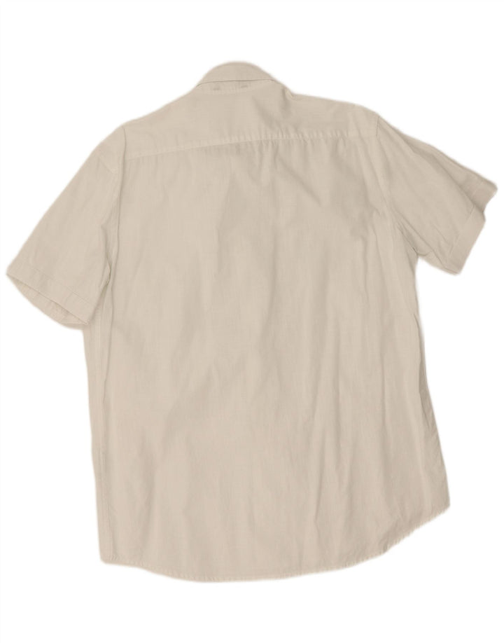 Camicia a maniche corte da uomo Carrera XL in cotone bianco