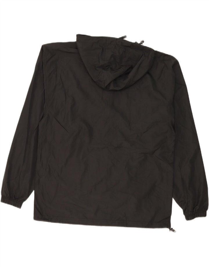 CHAMPION Mens Hooded Pullover Rain Jacket UK 38 Medium Black Polyester Vintage Champion and Second-Hand Champion from Messina Hembry 