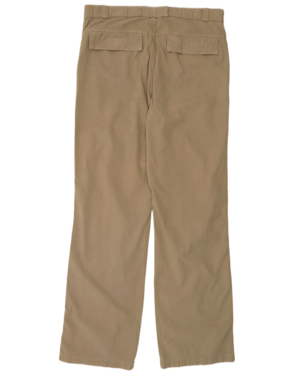 Pantaloni chino dritti da uomo Playlife grandi W36 L33 in cotone beige