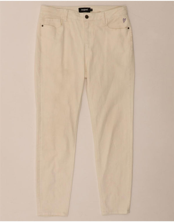 Desigual Pantaloni skinny casual a vita alta da donna EU 44 XL W32 L27 Bianco