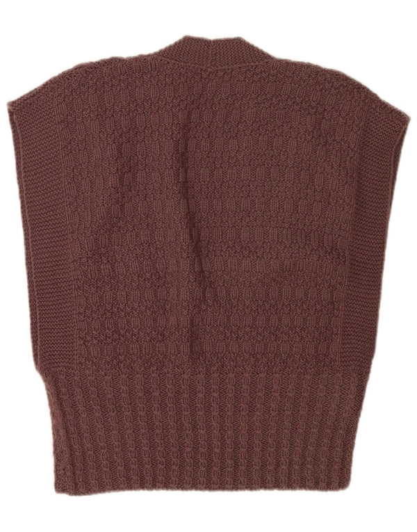 Canotta vintage da donna, canotta UK 10 piccola marrone