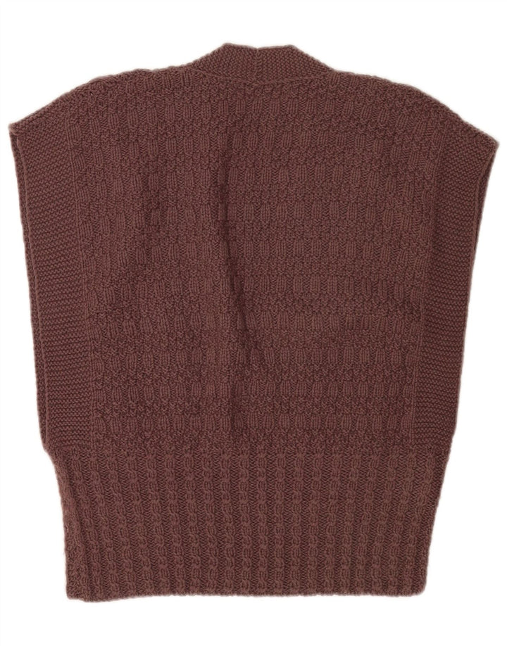 Canotta vintage da donna, canotta UK 10 piccola marrone
