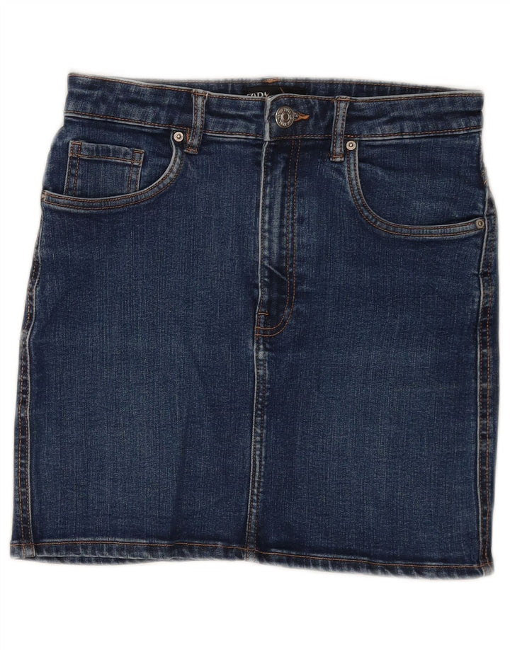 Mini gonna di jeans Zara da donna media W28 blu