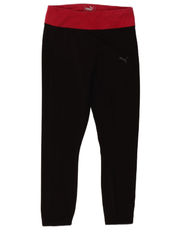 Leggings corti da donna Puma UK 8 Small Nero Poliestere color block