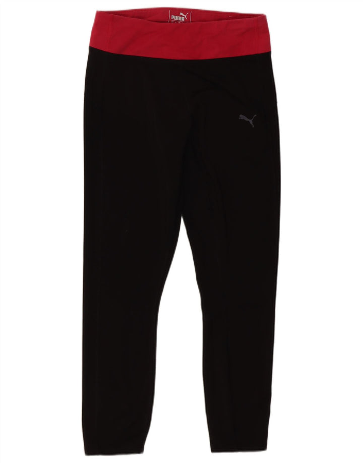 Leggings corti da donna Puma UK 8 Small Nero Poliestere color block