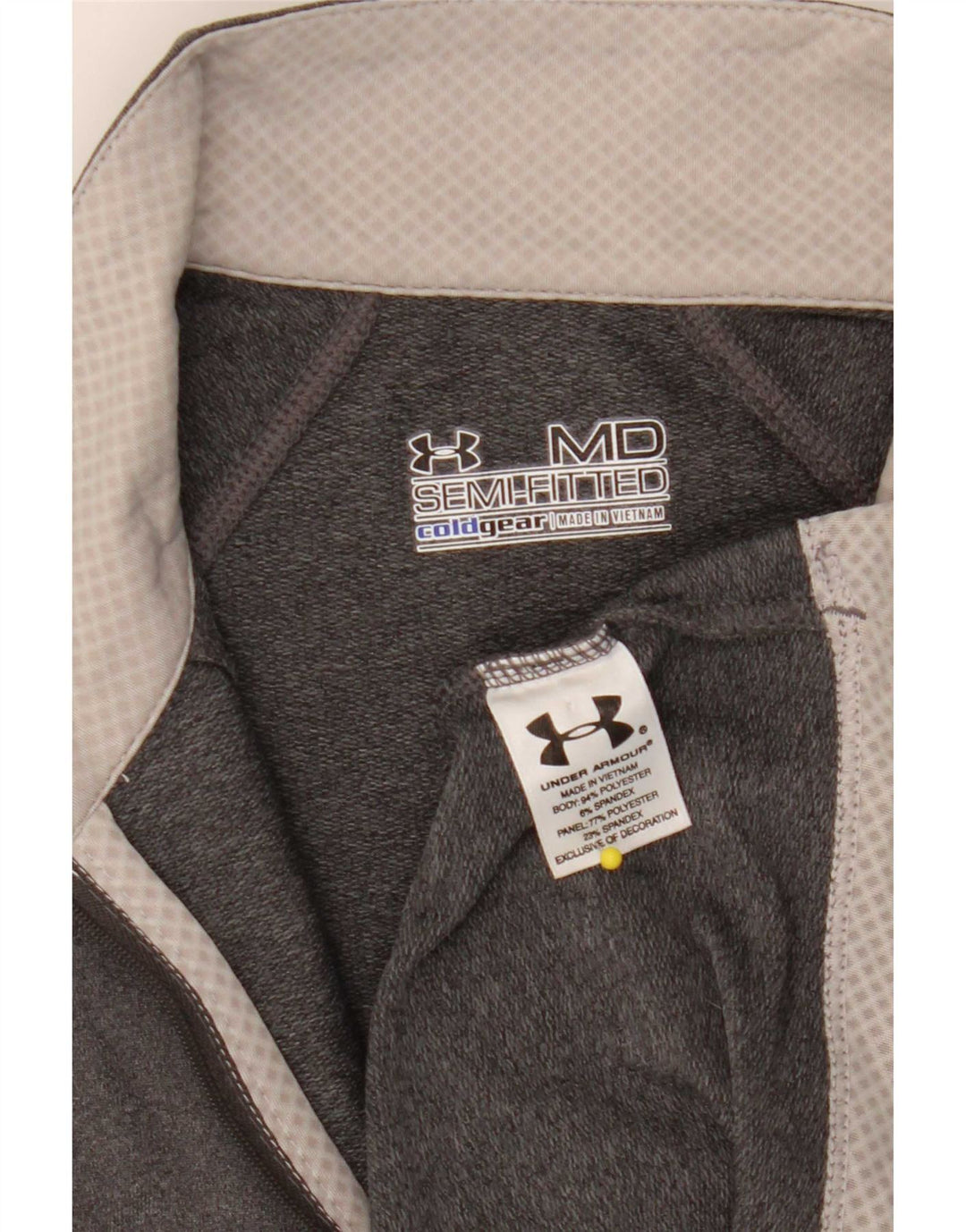 Maglietta Under Armour da uomo Cold Gear Pullover Top grigio medio color block