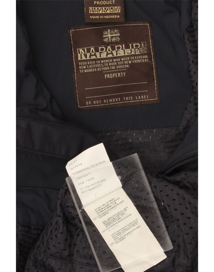 Giacca antipioggia da donna Napapijri UK 12 media blu navy in poliammide