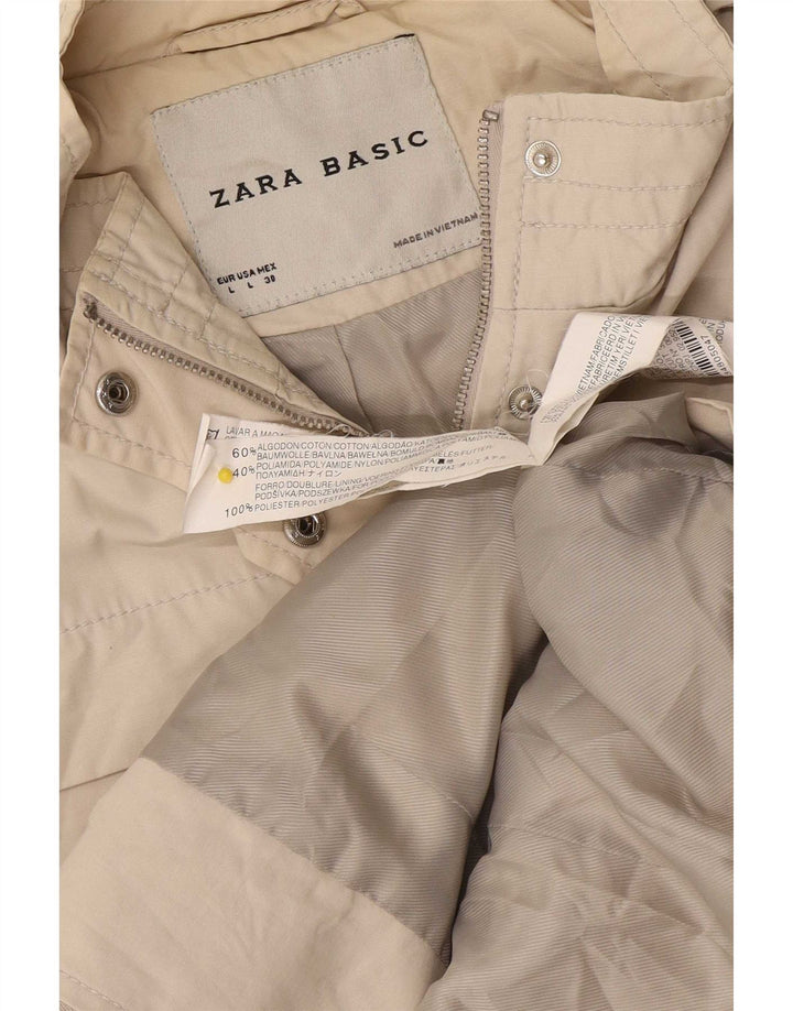 Giacca militare da donna Zara UK 14 cotone grigio medio