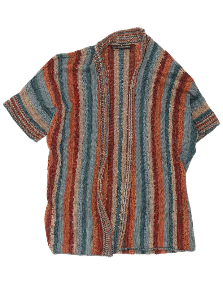 Maglione cardigan a maniche corte da donna Peruvian Connection UK 10 Small Multic