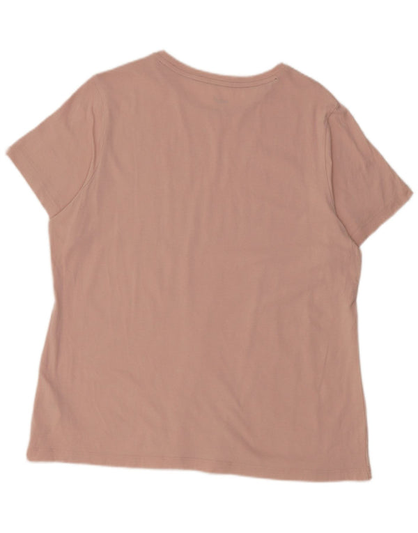 T-shirt grafica da donna Puma UK 18 XL cotone rosa