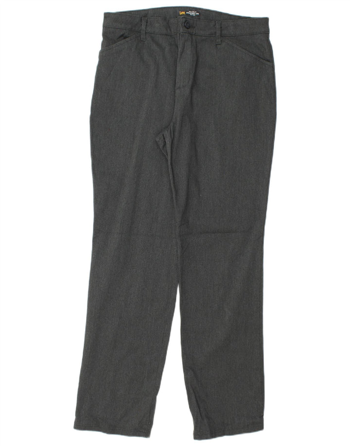 Pantaloni casual LEE da donna a vita media con vestibilità rilassata US 8 Medium W30 L30 Grigio