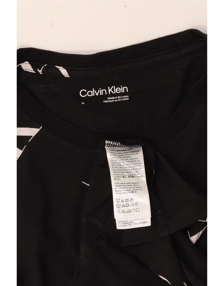 T-shirt grafica da uomo Calvin Klein Top in cotone nero medio