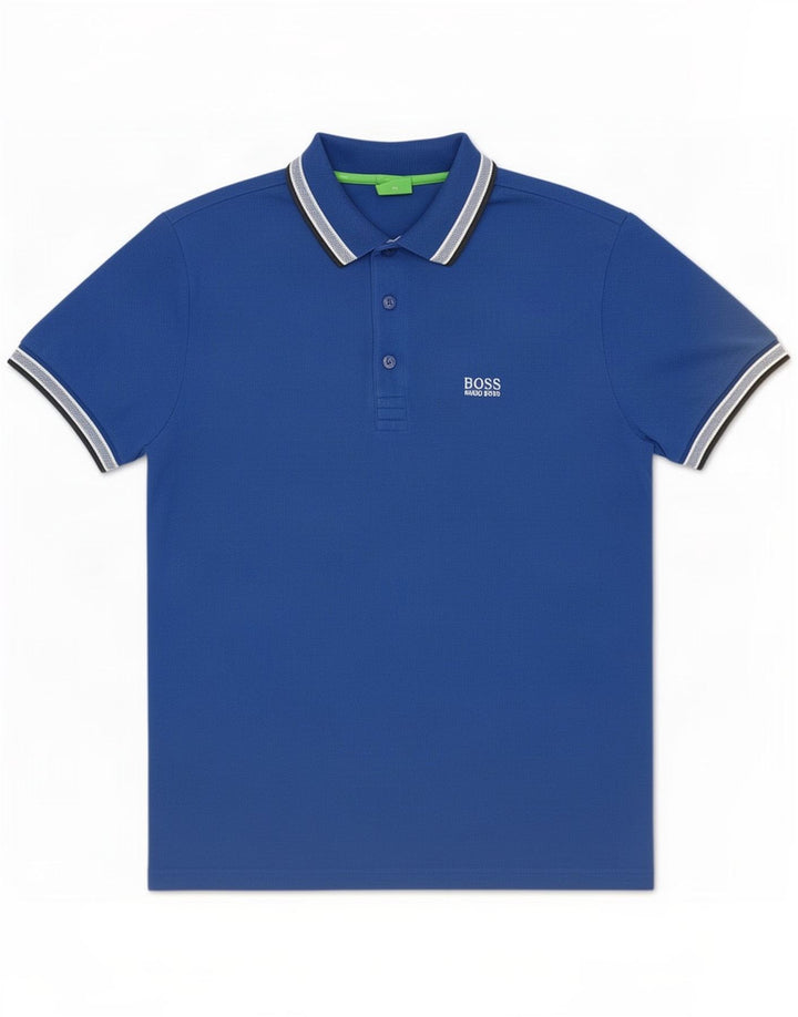 Polo Hugo Boss da uomo vestibilità regolare in cotone blu medio