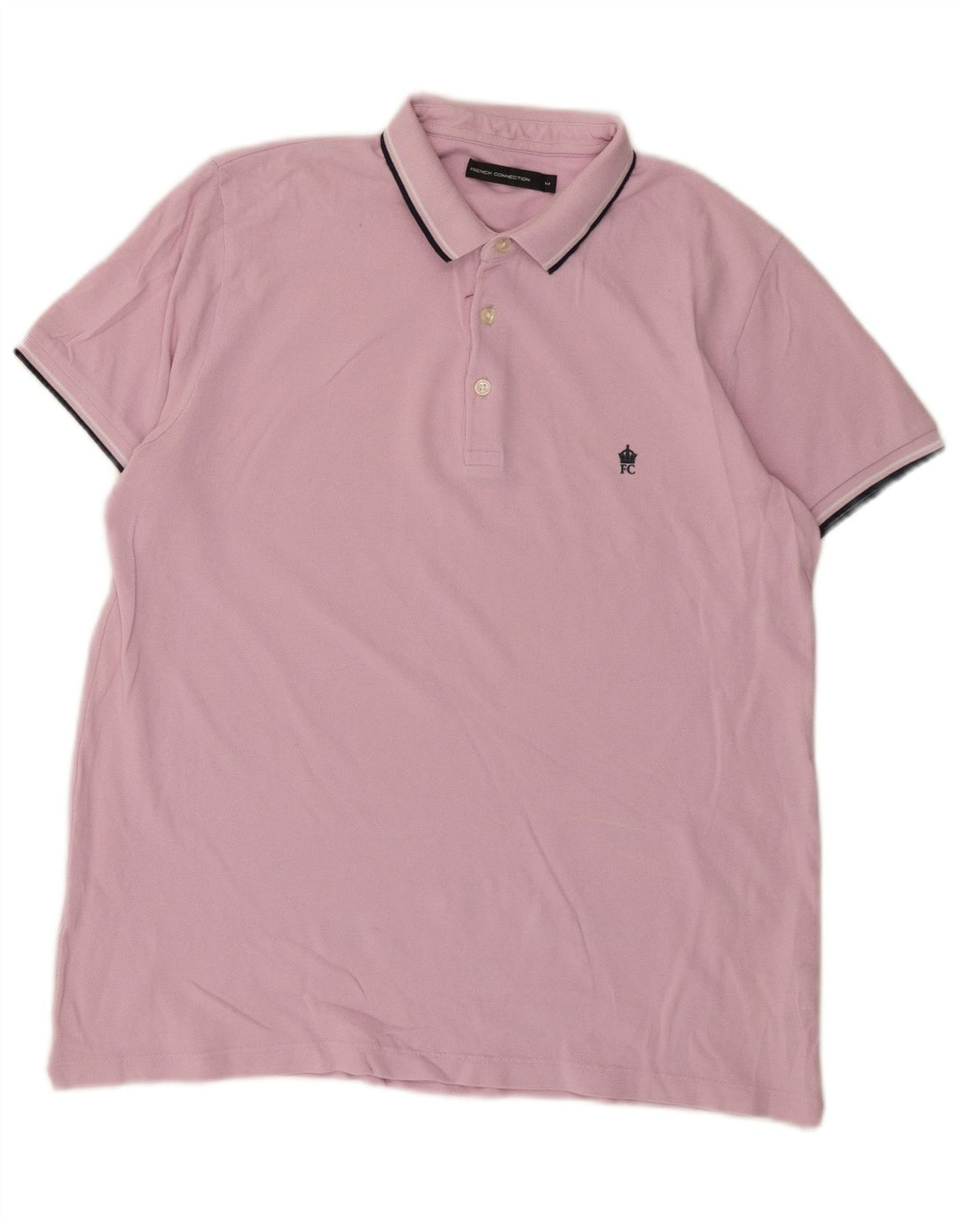 Polo da uomo vestibilità regolare French Connection in cotone rosa medio