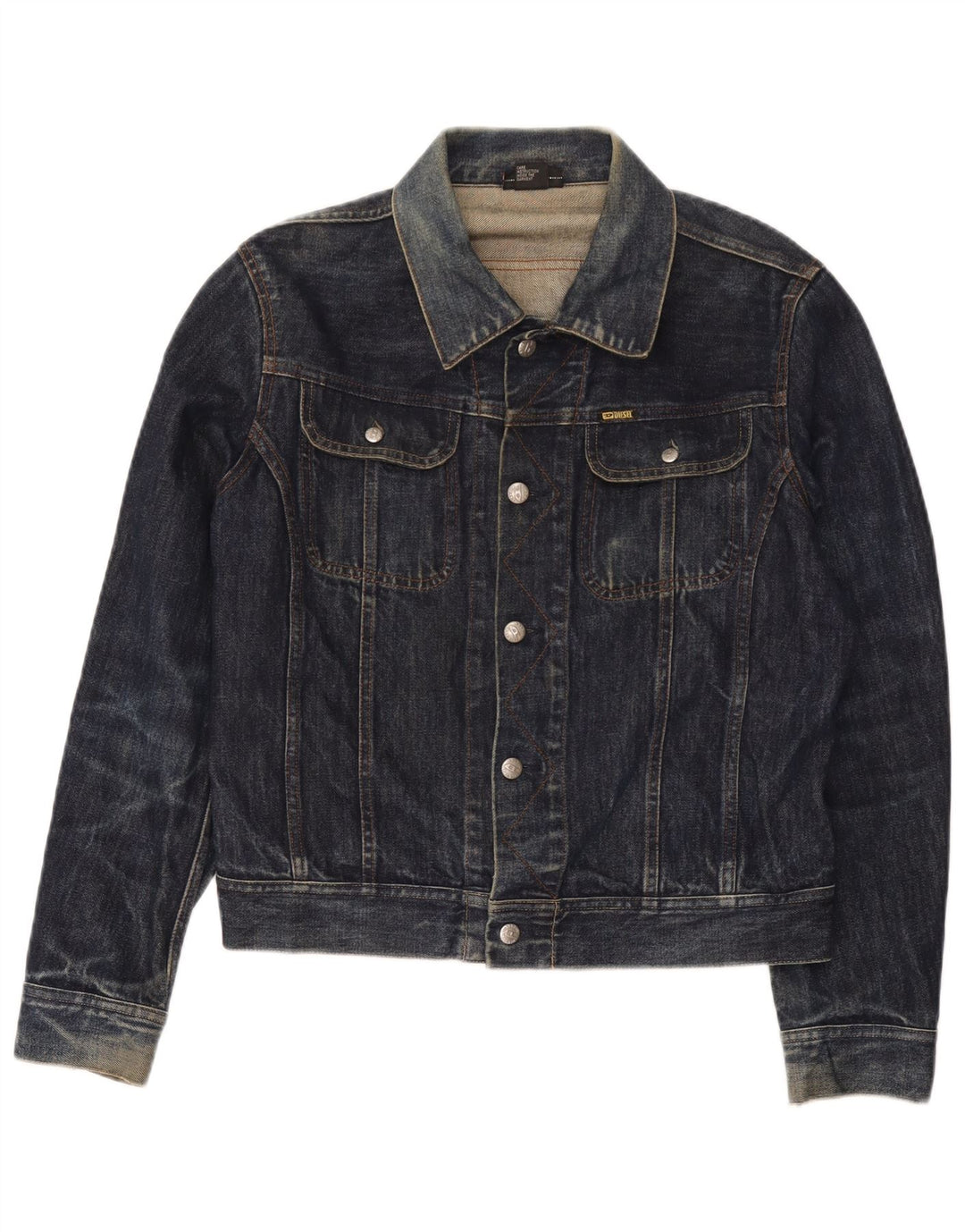 Giacca in denim da donna Diesel UK 14 cotone blu navy medio
