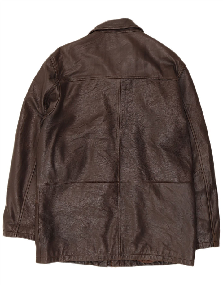 Cappotto in pelle da uomo Blackthorn IT 52 XL in pelle marrone