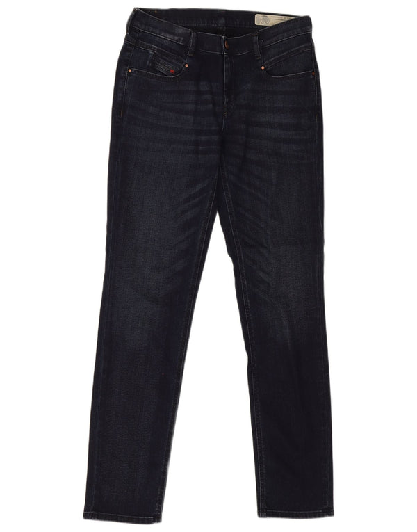 Jeans dritti slim fit a vita bassa da donna Diesel Belthy W26 L30 blu navy