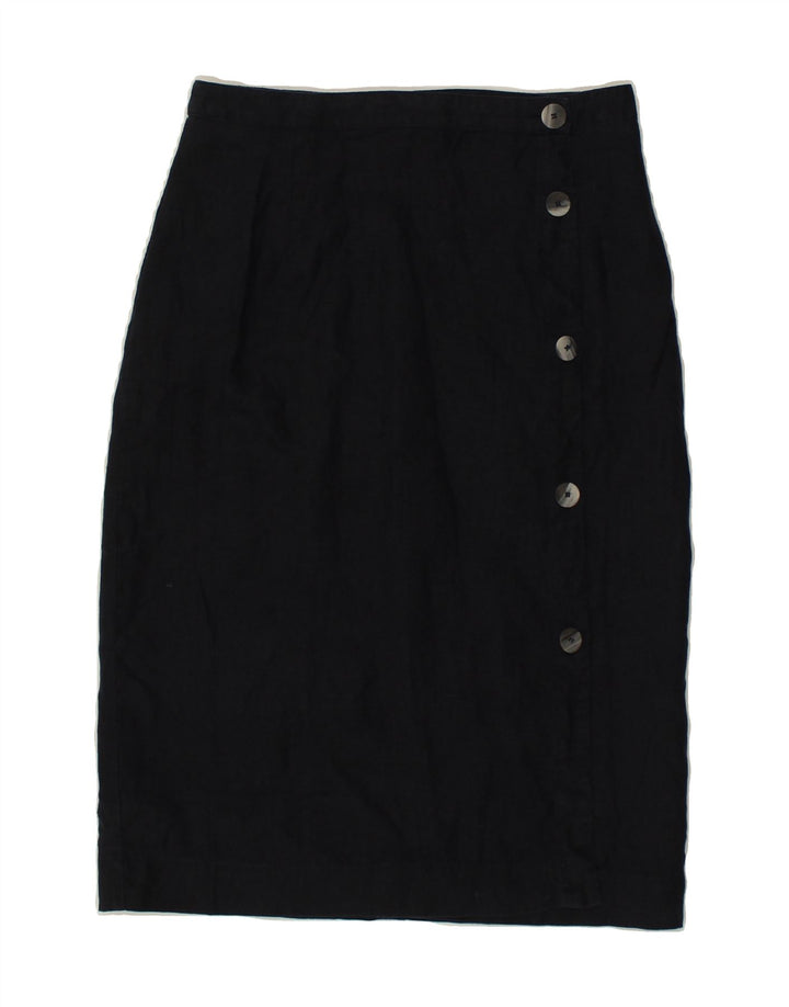 Gonna a tubino da donna JAEGER UK 10 piccola W27 blu navy