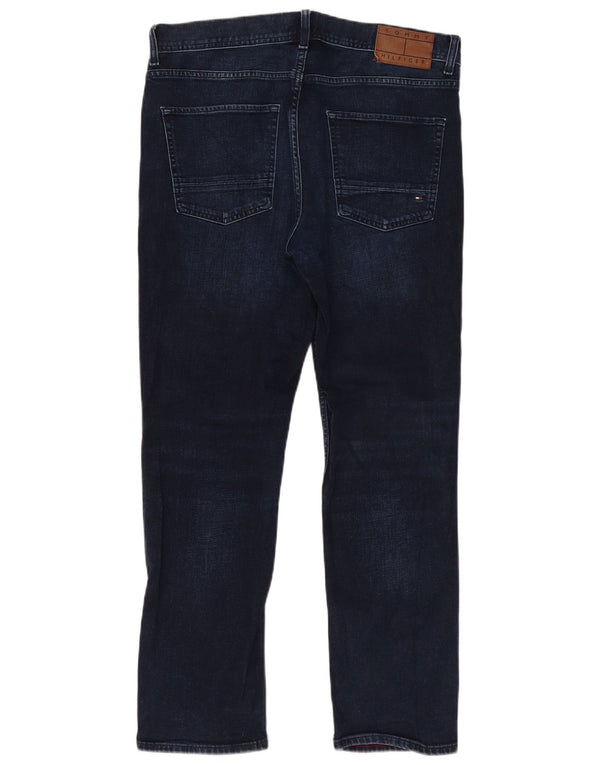 Tommy Hilfiger Uomo Denton Straight Jeans W34 L30 Blu Navy Cotone